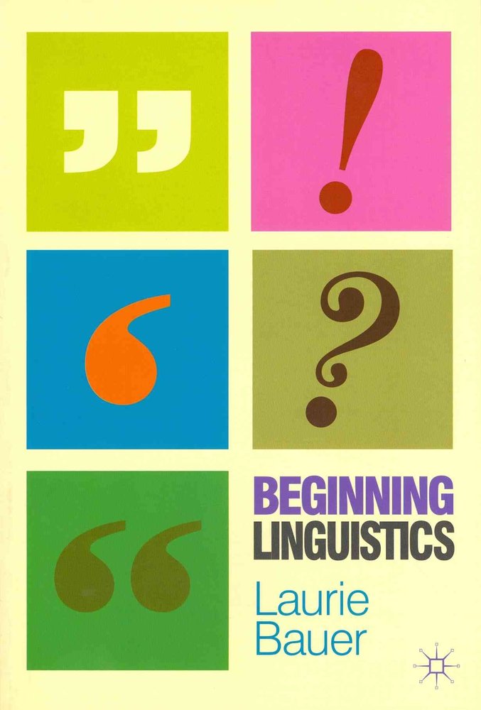 The cover of the book beginning linguistics by Laurie Bauer